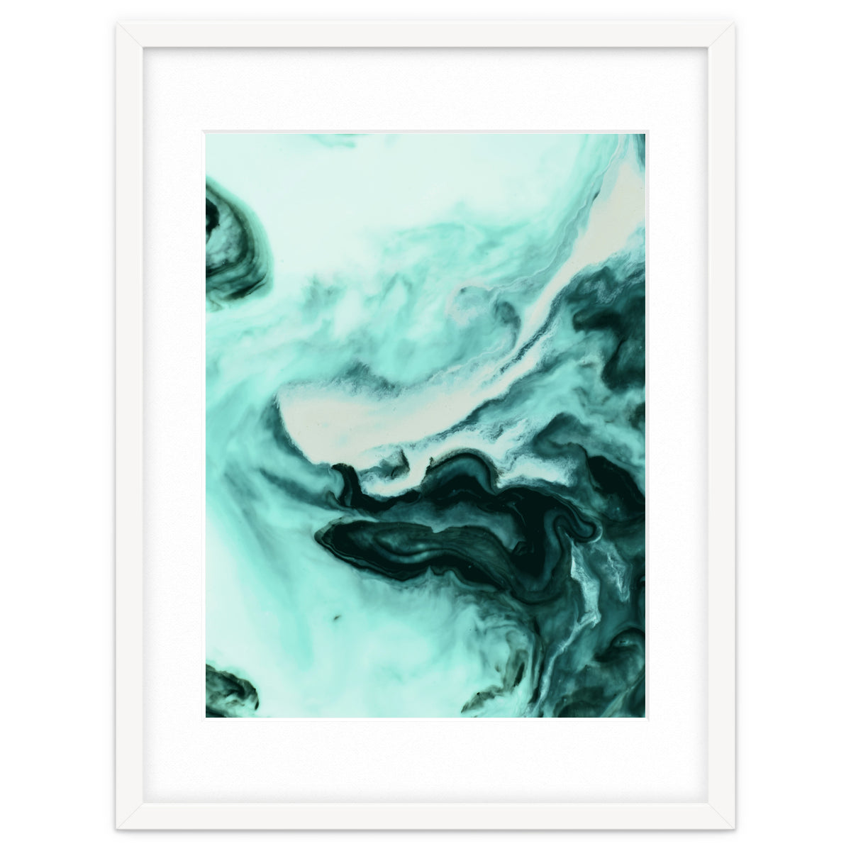 Abstract marbling mint