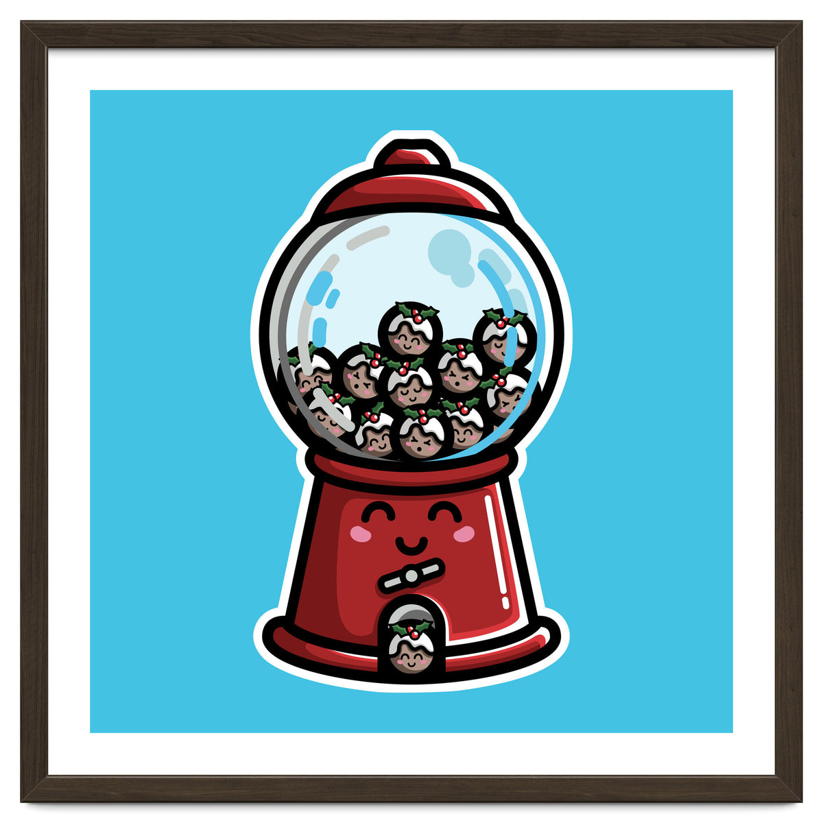 Kawaii Cute Christmas Pudding Gumball Machine