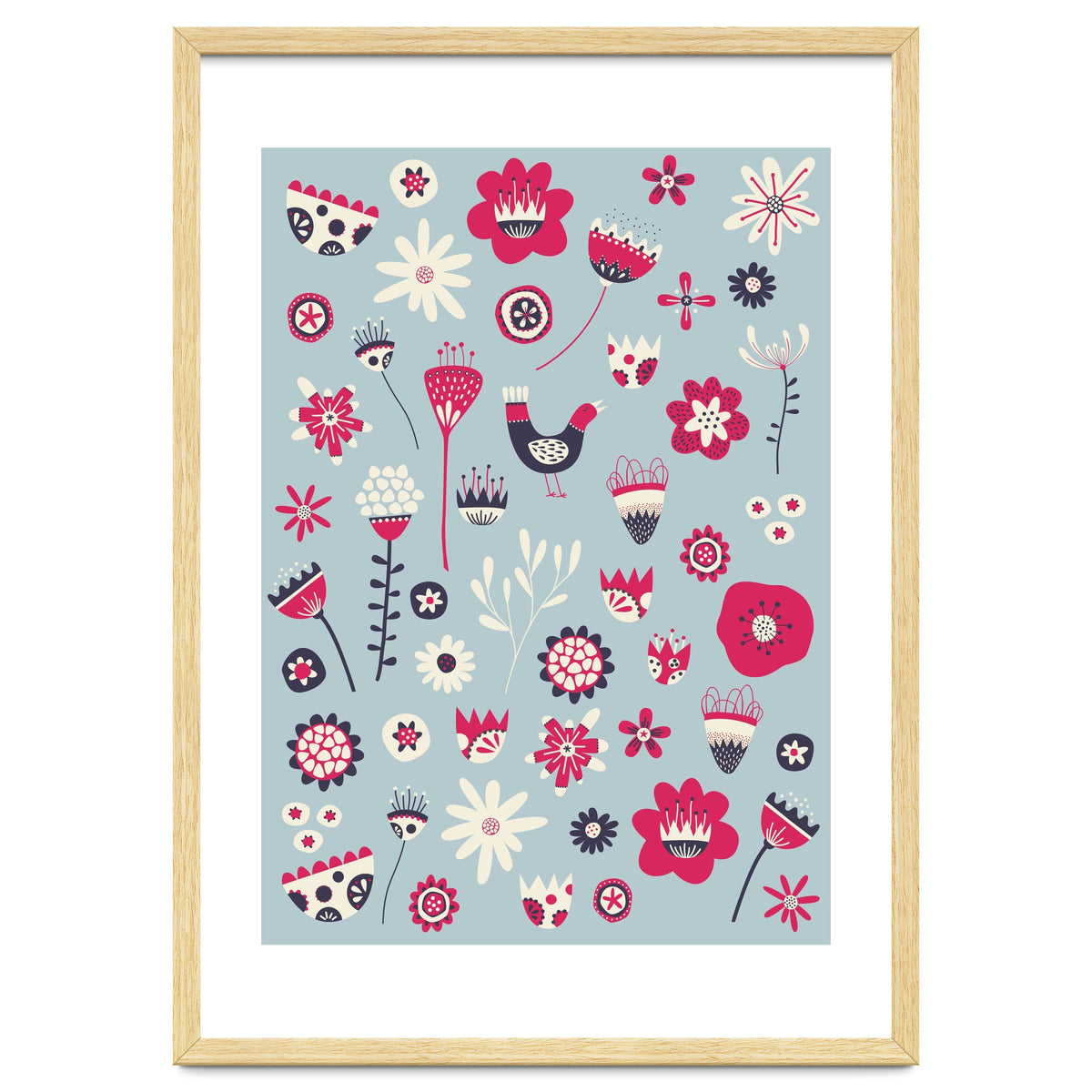 Spring Folk Floral Blue