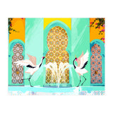 Moroccan Courtyard | Heron Animal Wildlife & Ethnic Vintage Architecture | Royal Fountain Palace (Print Only) thumbnail