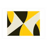Geometric Shapes No. 4 - yellow, black & white (Print Only) thumbnail