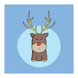 Kawaii Cute Christmas Reindeer (Print Only) thumbnail