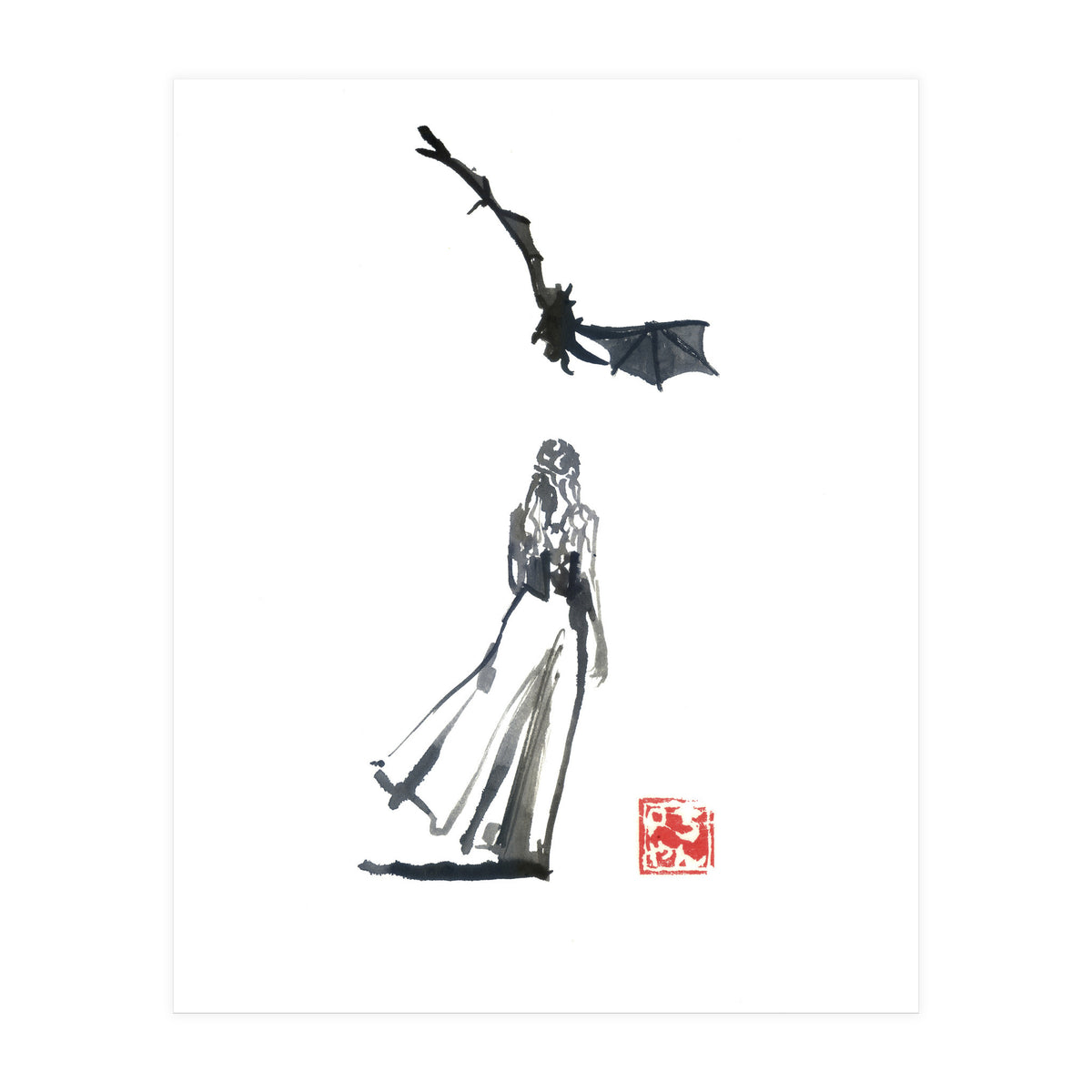 daenerys targaryen and the dragon (Print Only)