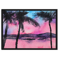 Tropical sunset || watercolor