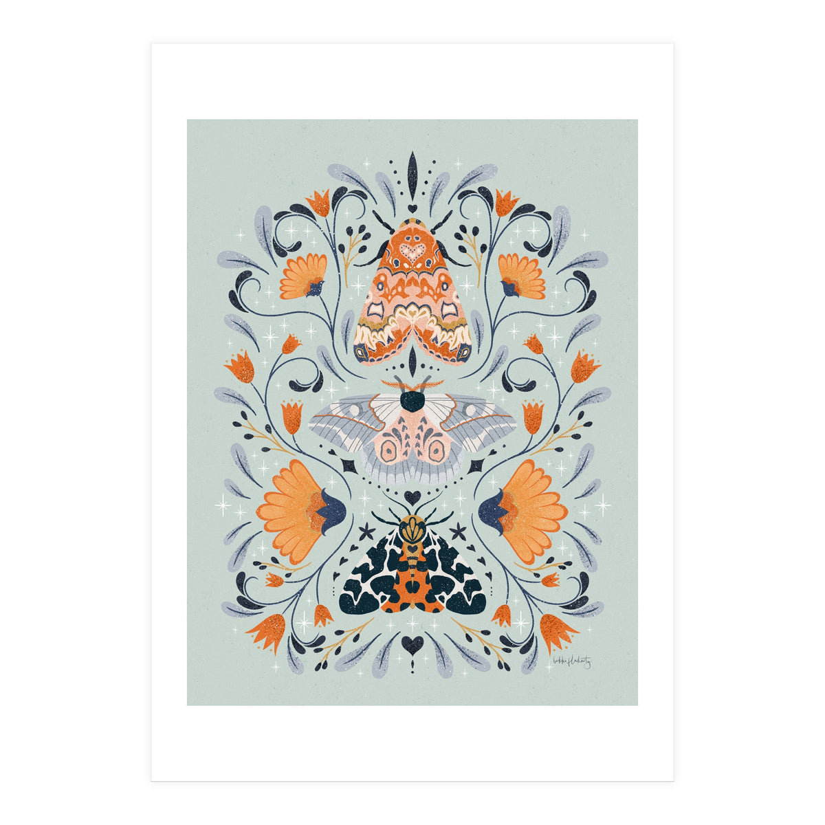 Floral Moths (Print Only)