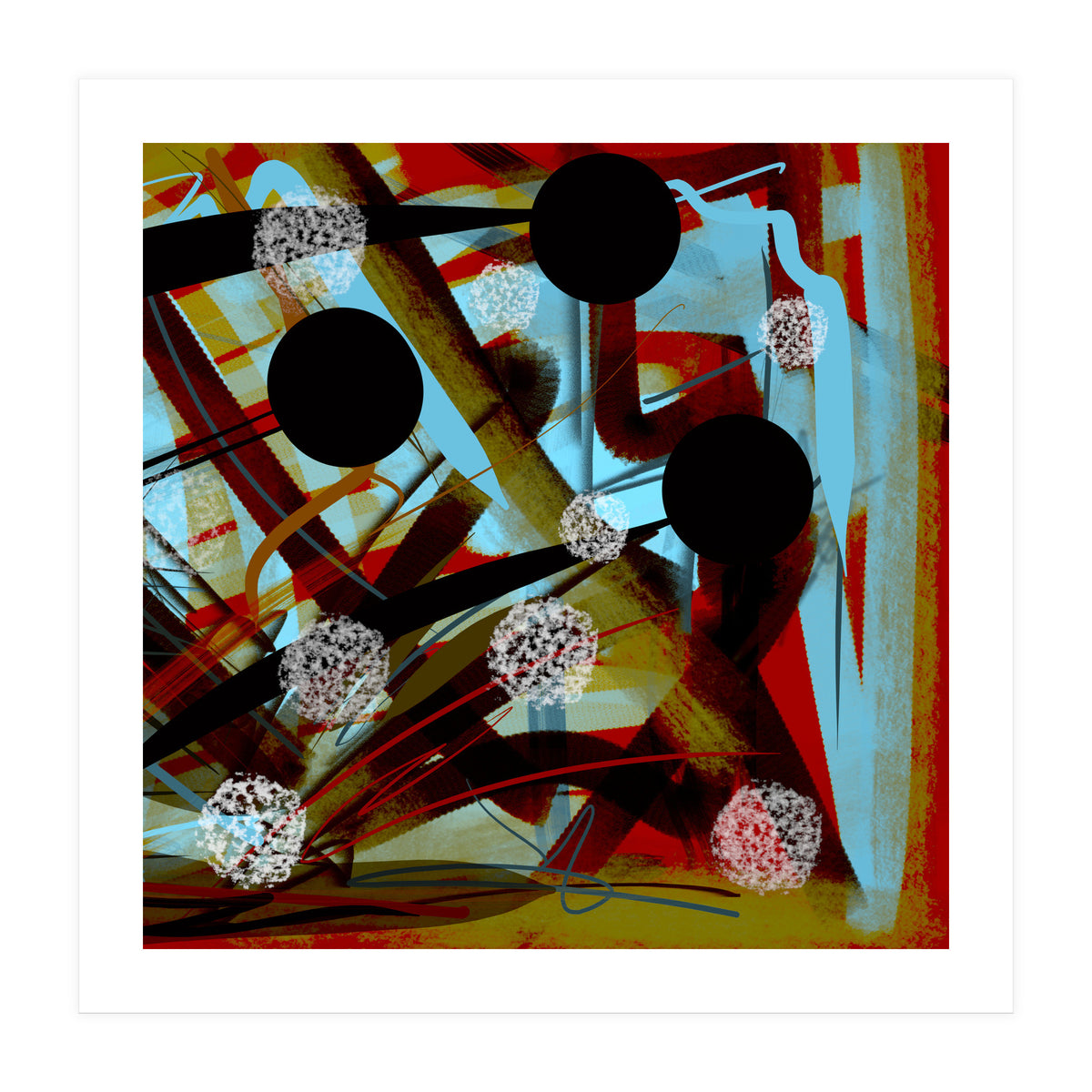 Brown In Sepia With White Drops (Print Only)