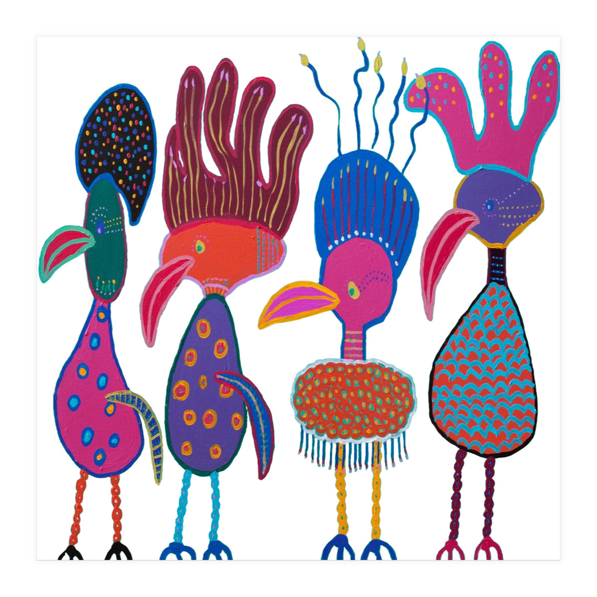 Funny Hats (white) (Print Only)