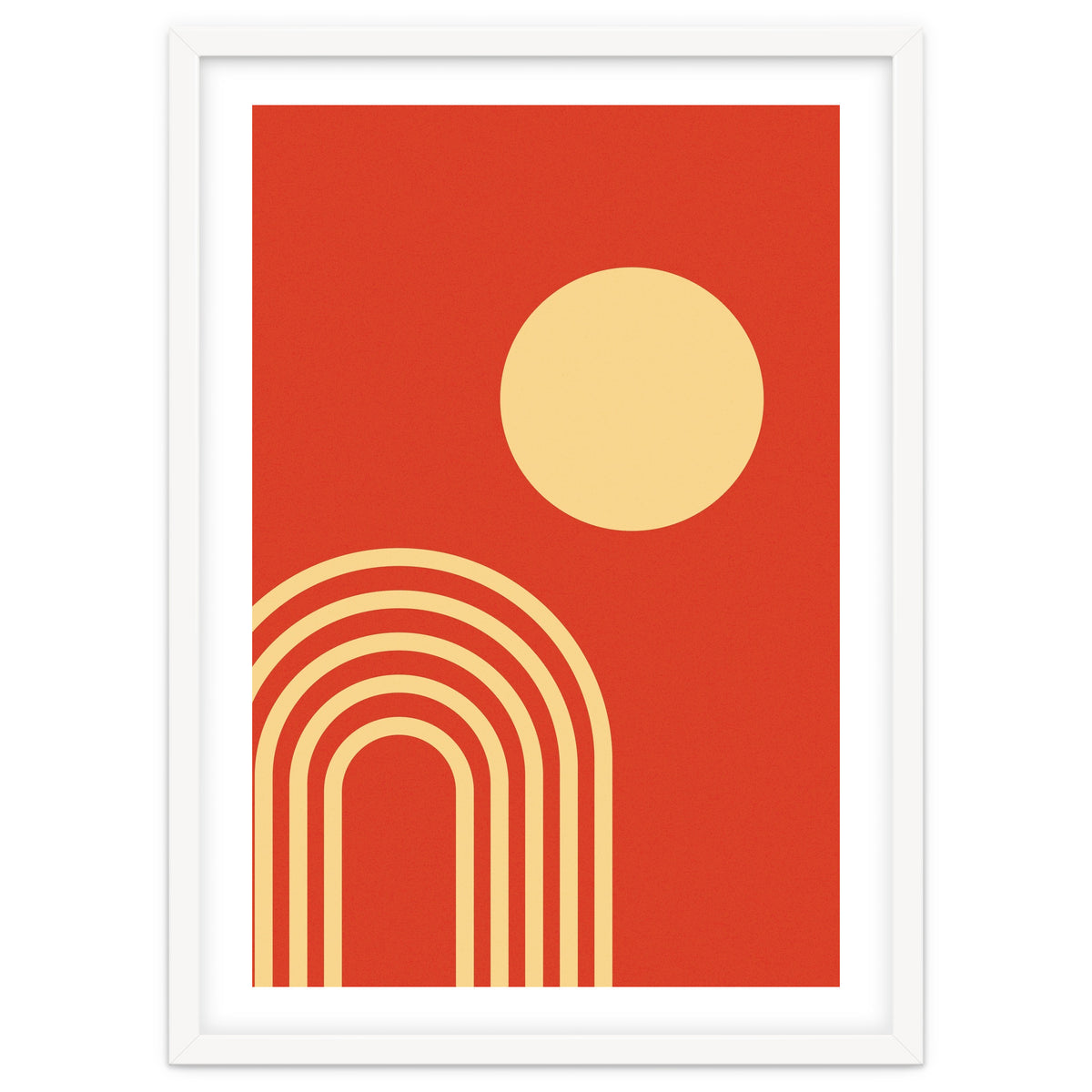 Mid Century Sun and Rainbow Lines