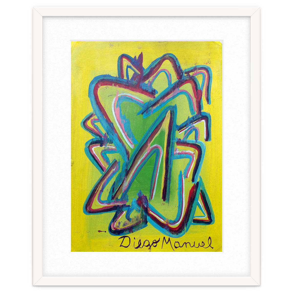 Forma Celeste Sobre Amarillo 2