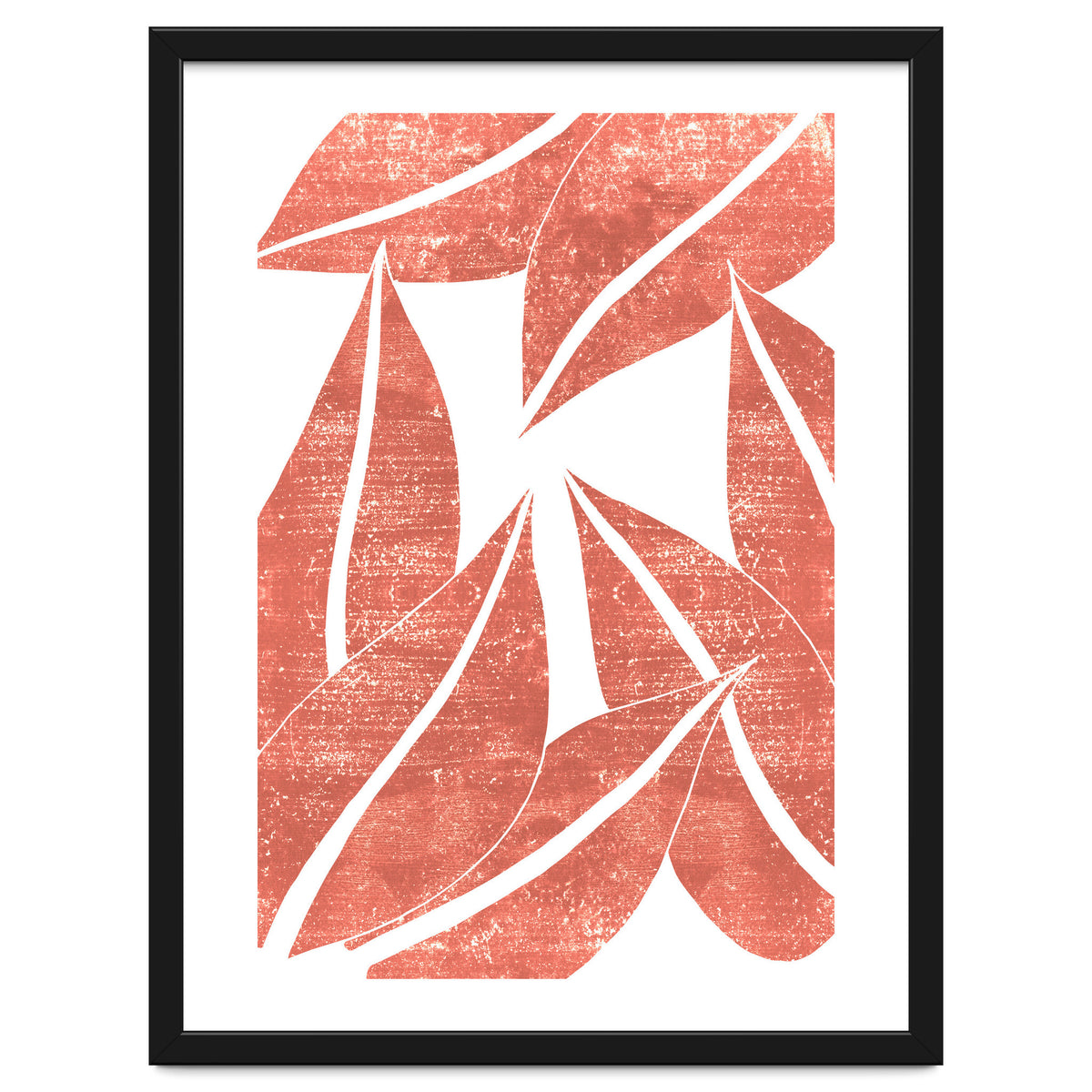 Abstract Terracotta Leaves 1 - Burnt Orange