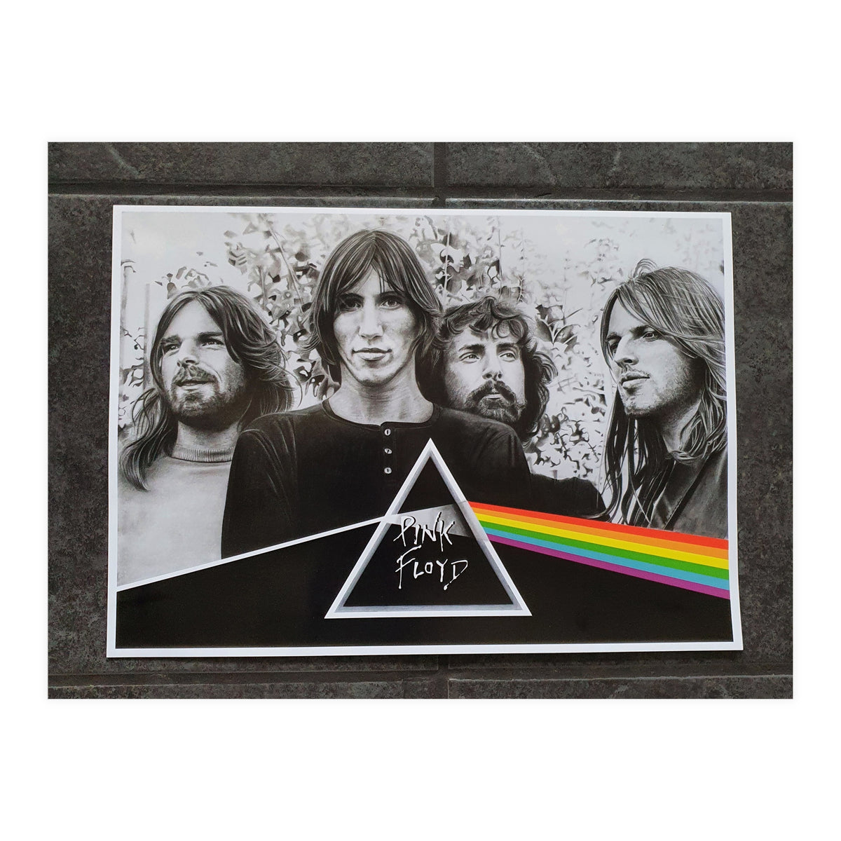Pink Floyd DSOTM Pencil Portrait Print (Print Only)