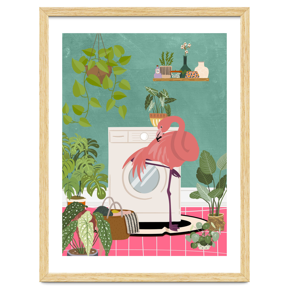 Flamingo in My Laundry Room