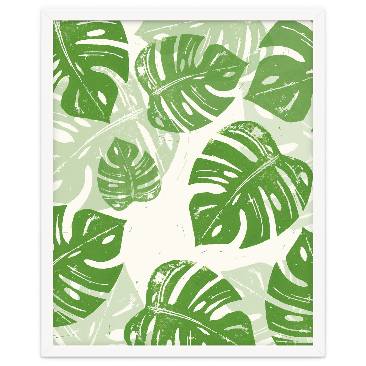 Linocut Monstera