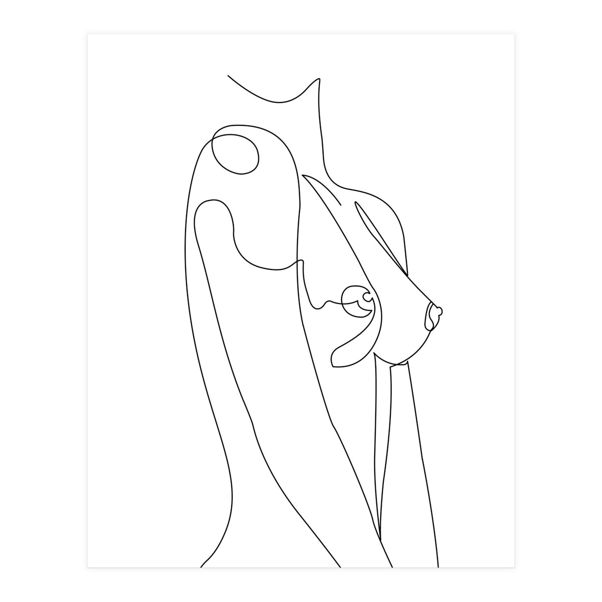 female chest line  (Print Only)