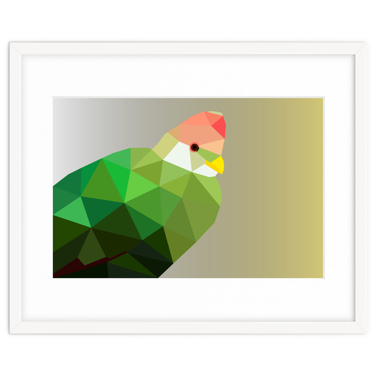 Red Crested Turaco Low Poly Art
