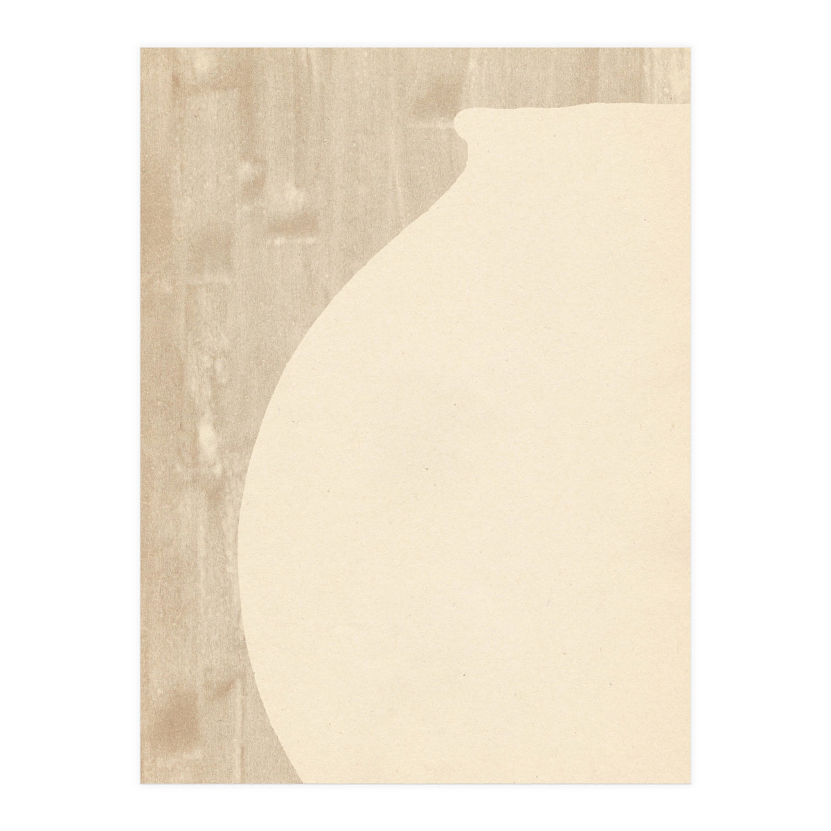 Cream tone vase silhouette (Print Only)