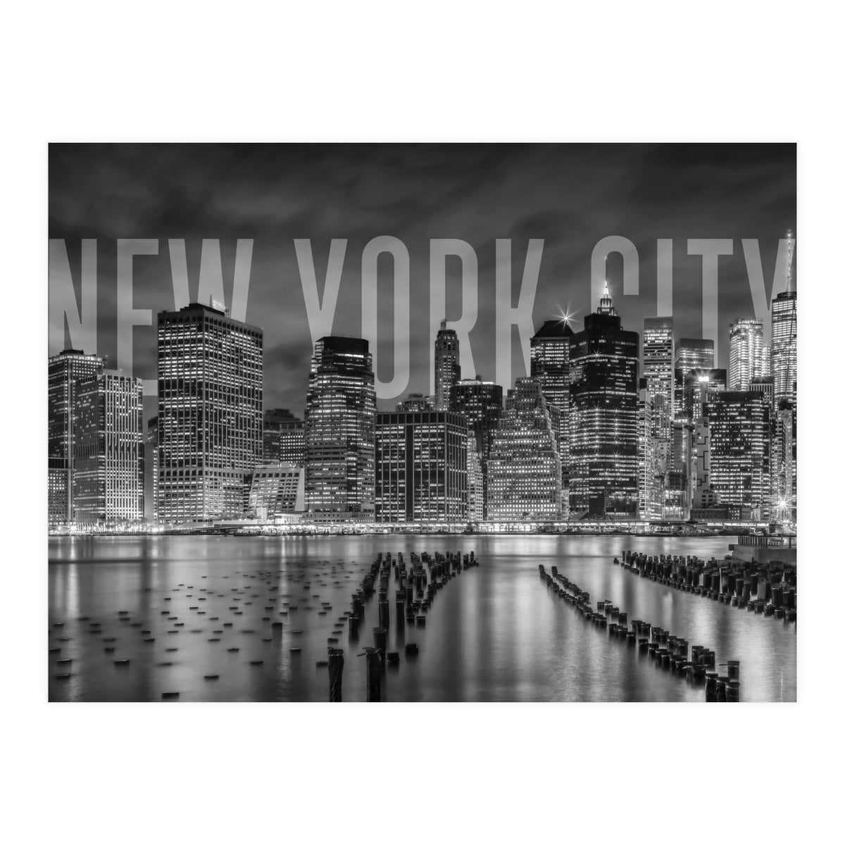 NEW YORK CITY Skyline | Monochrome (Print Only)