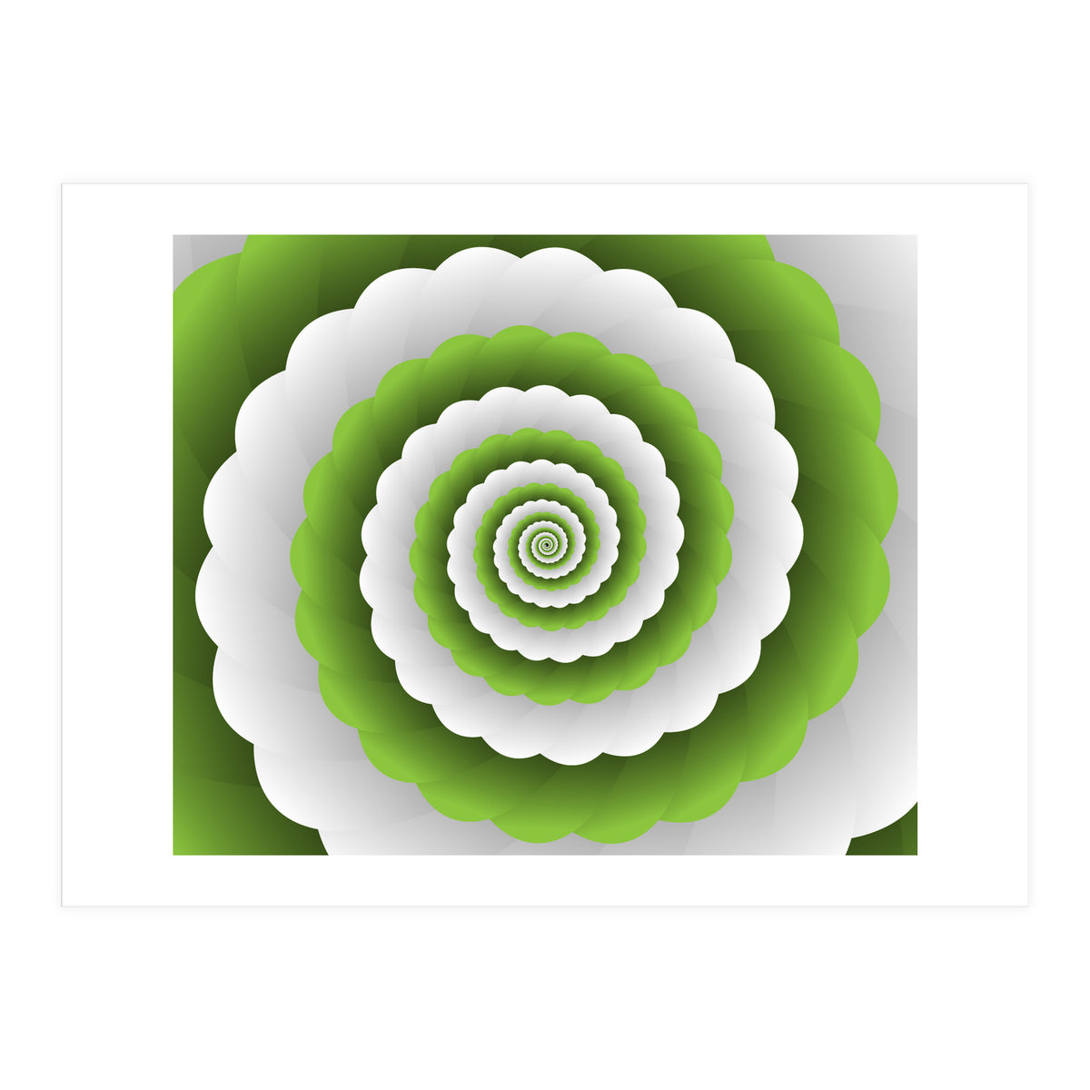 Green Modern Floral Interior Design Art (Print Only)