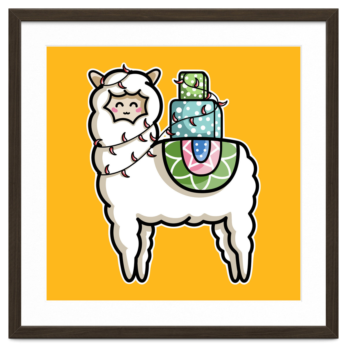 Kawaii Cute Gift Carrying Llama