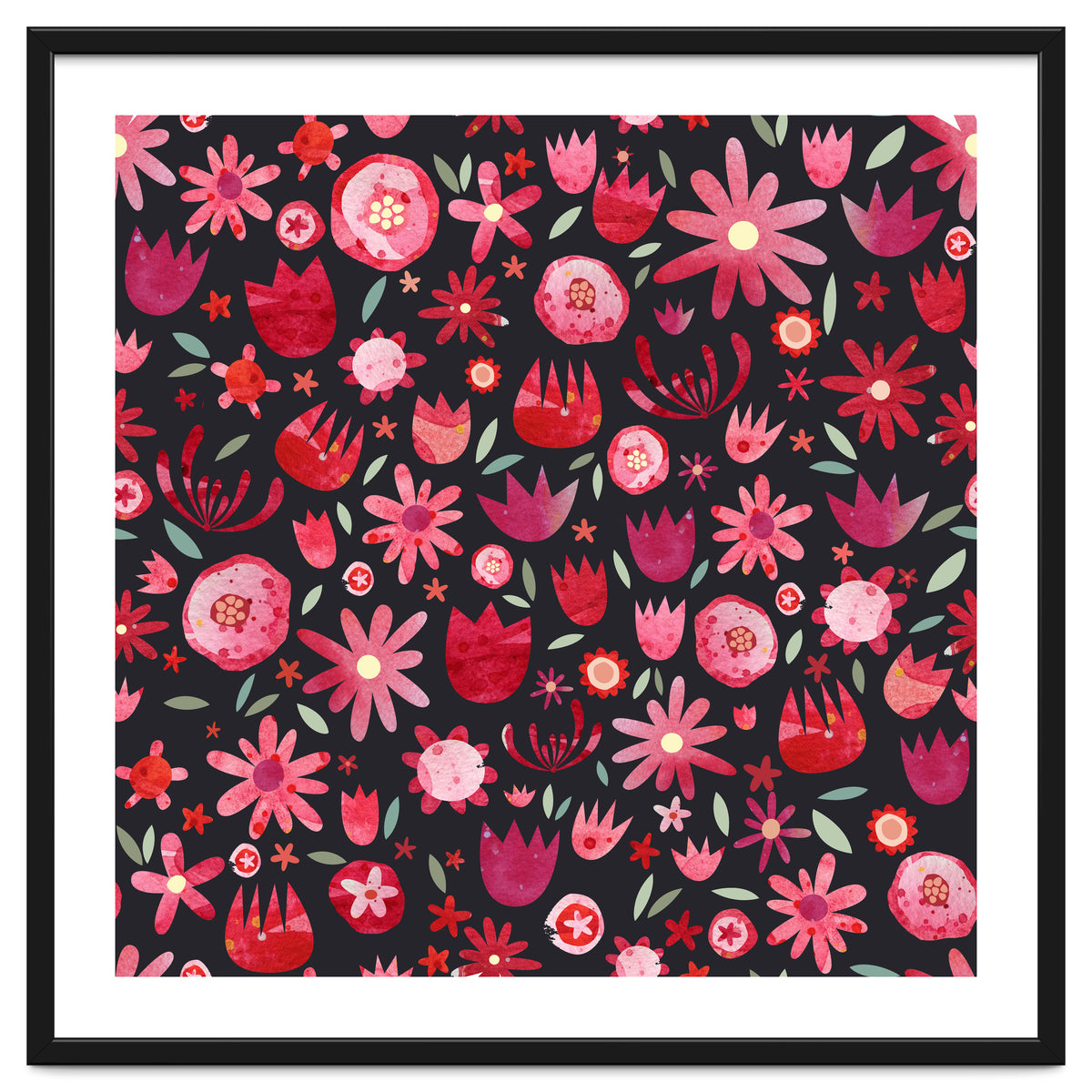 Summer Flower Circle Dark