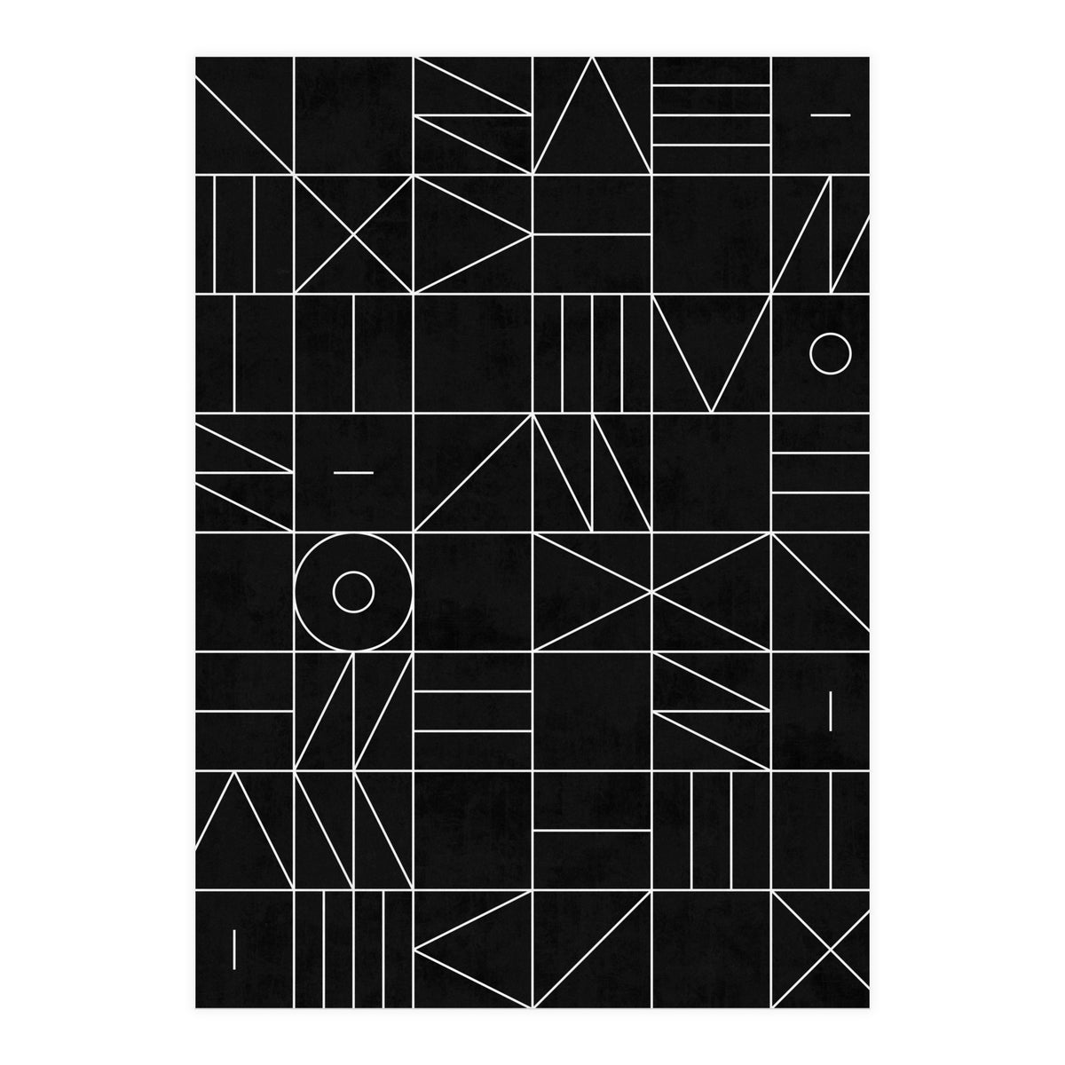My Favorite Geometric Patterns No.9 - Black (Print Only)