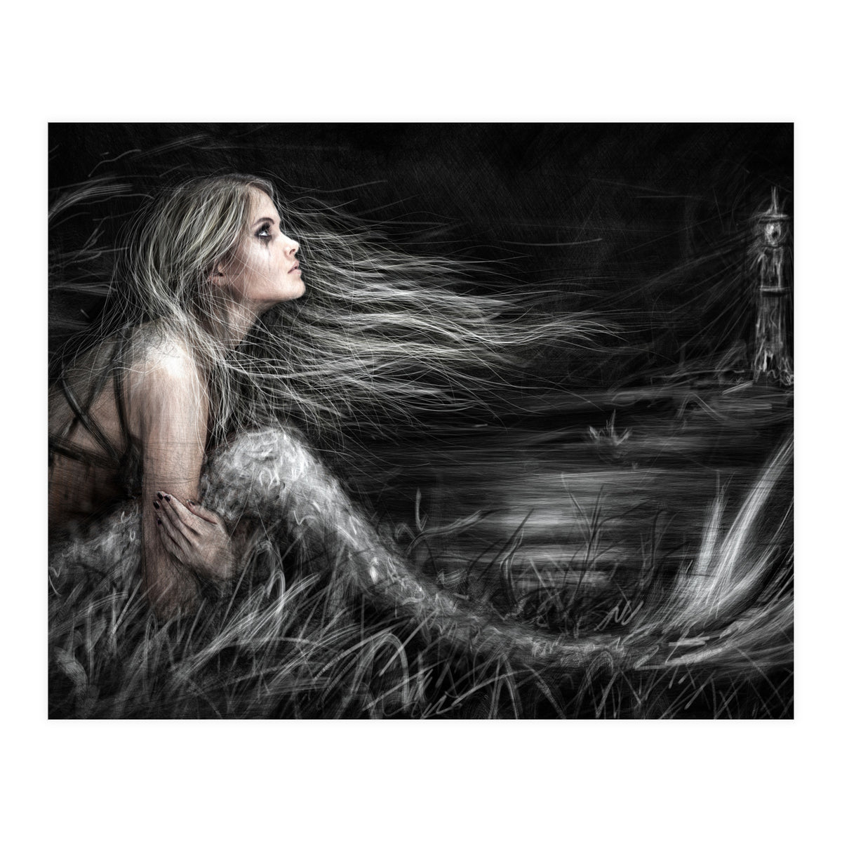 Mermaid At Midnight (Print Only)