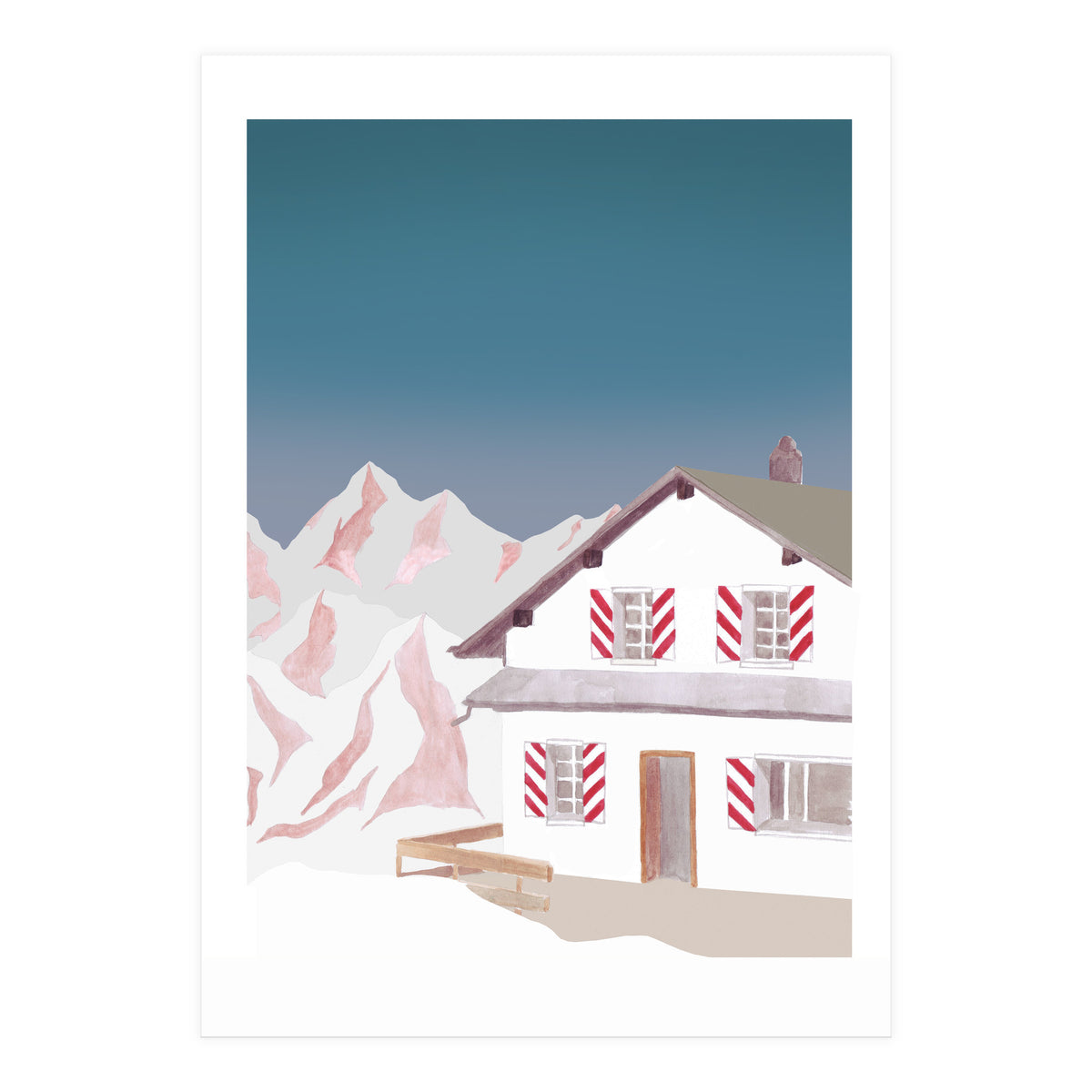Mountain Love Mountain Hut (Print Only)