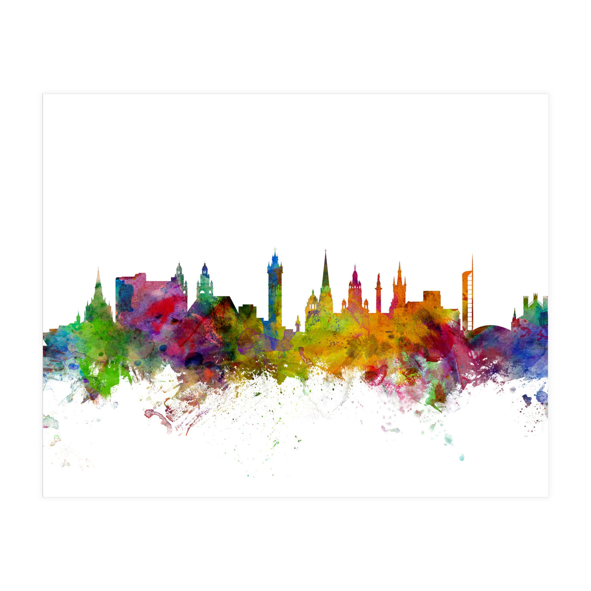 Glasgow Scotland Skyline (Print Only)