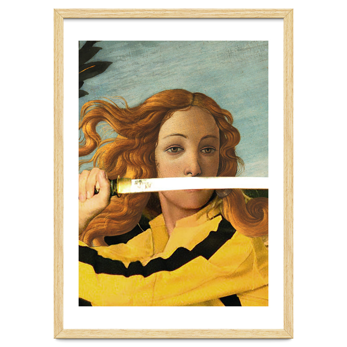 Venus of Sandro Botticelli and Beatrix Kiddo from Kill Bill