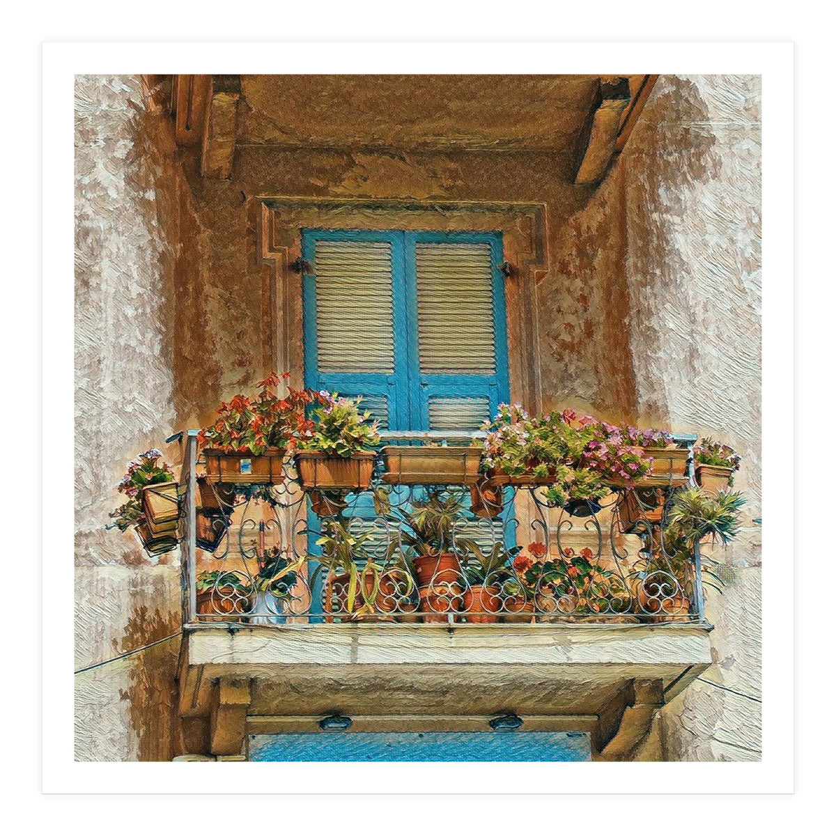 Flowered window in Venice (Print Only)