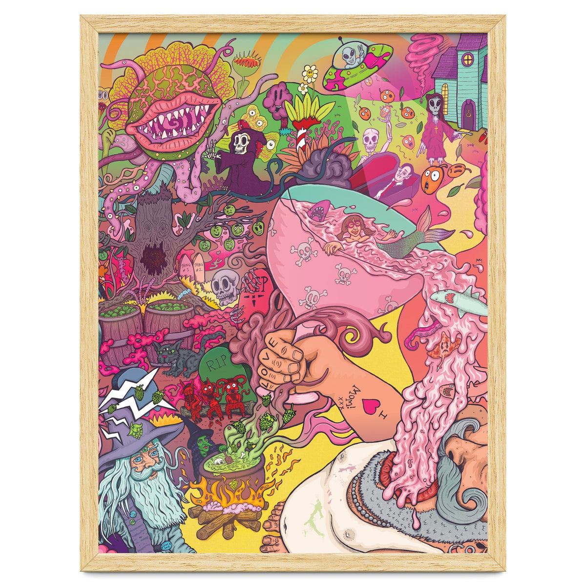 Abbeydale Brewery Collab Series Full Illustration - Yeastie Boys UK, Northern Monk, Origins Fyne Ales, Haand, Brew York and Black Jack Brewery.