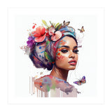 Watercolor Floral Arabian Woman #7 (Print Only) thumbnail
