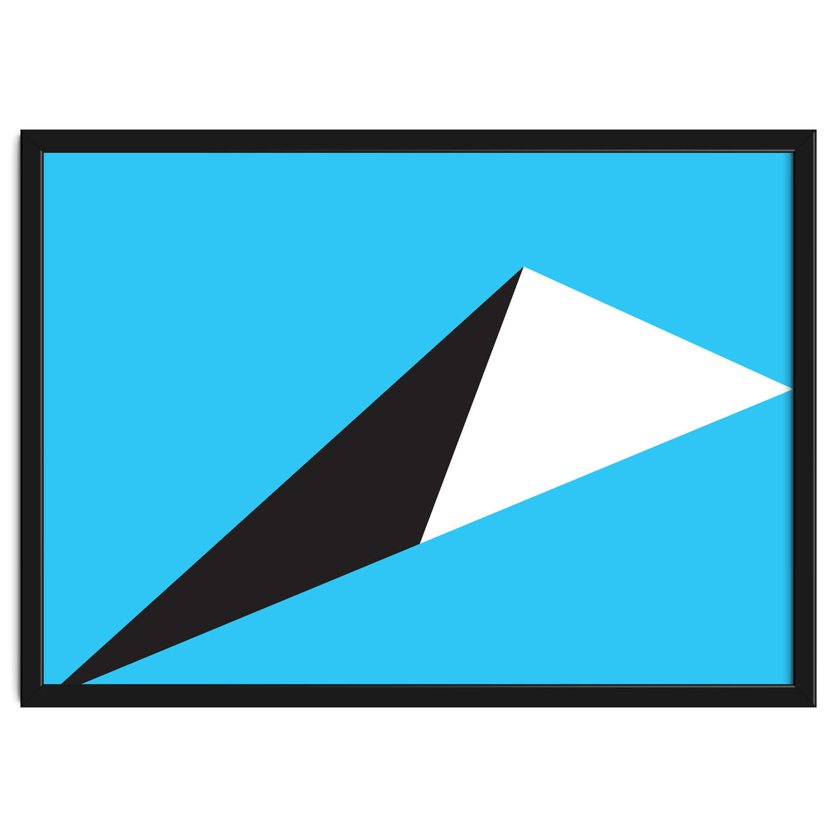 Geometric Shapes No. 70 - sky blue & black