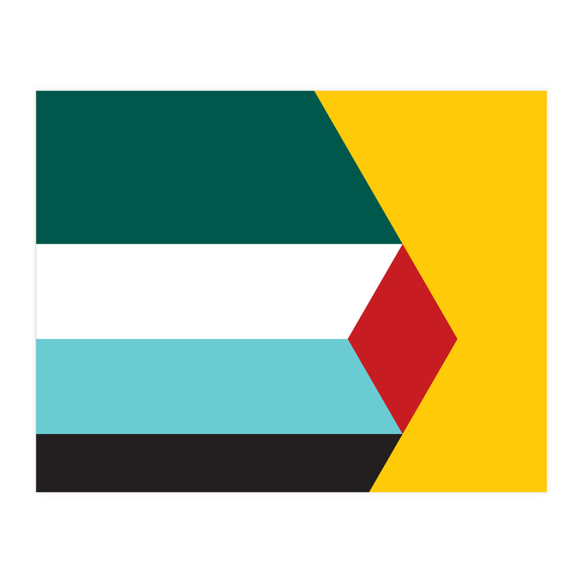 Geometric Shapes No. 43 - yellow & green (Print Only)