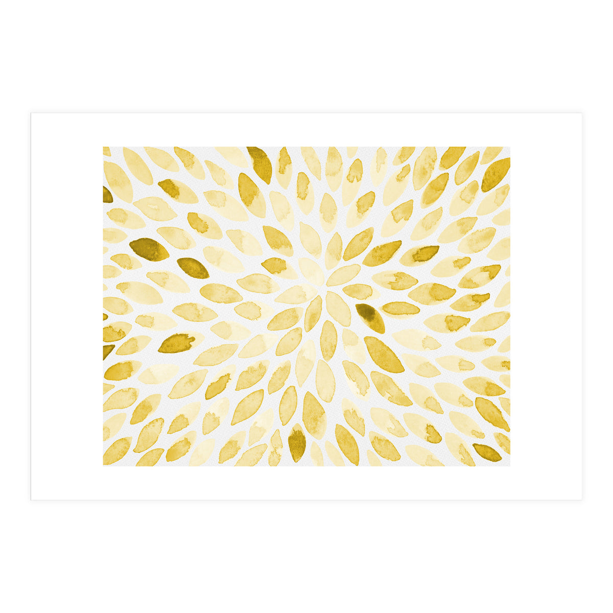 Watercolor Burst Yellow (Print Only)