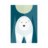 Mid Century Geometric Polar Bear (Print Only) thumbnail