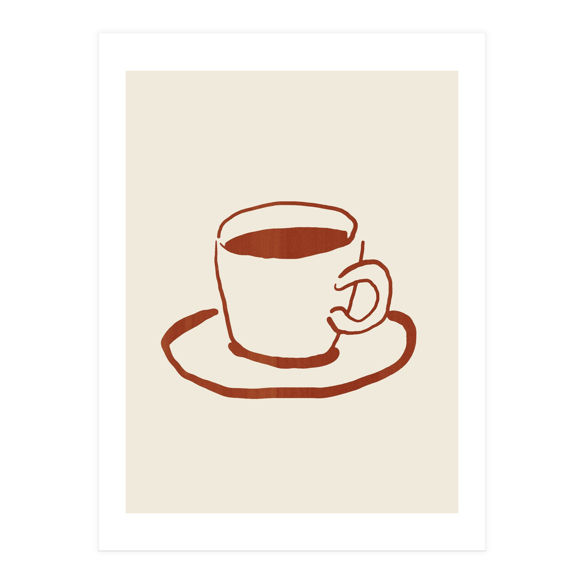 Coffee \\ Line Art (Print Only)