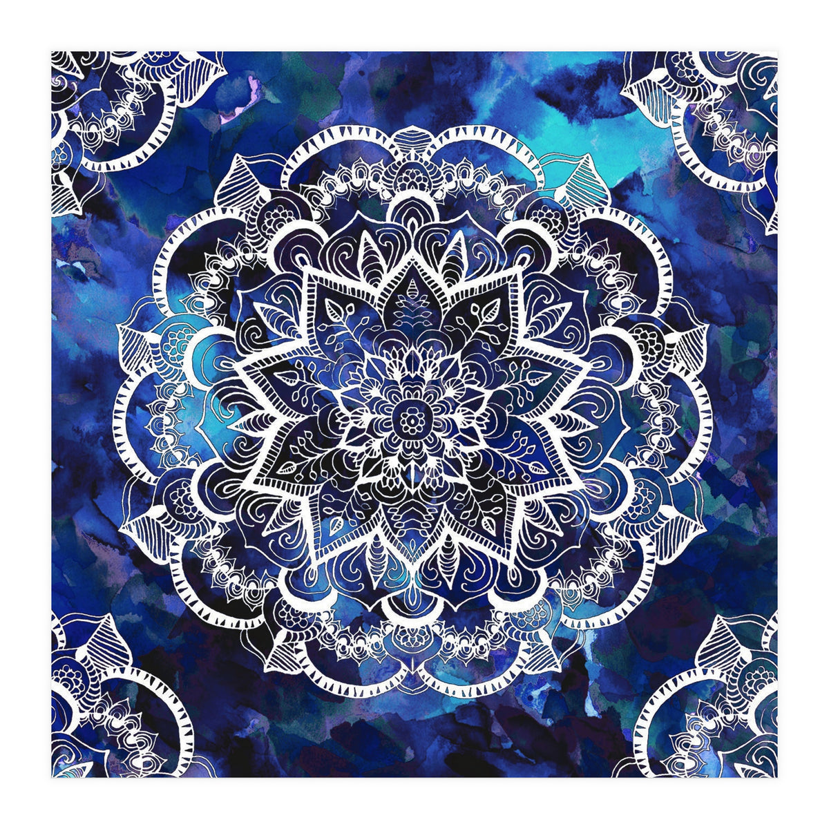 Queen Starring of Mandalas Navy (Print Only)