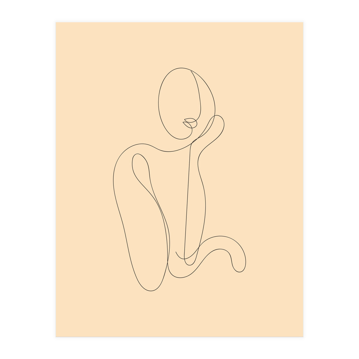 Female Line Art Drawing (Print Only)