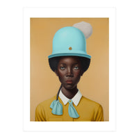 Girl in Hat Portrait Painting (Print Only)