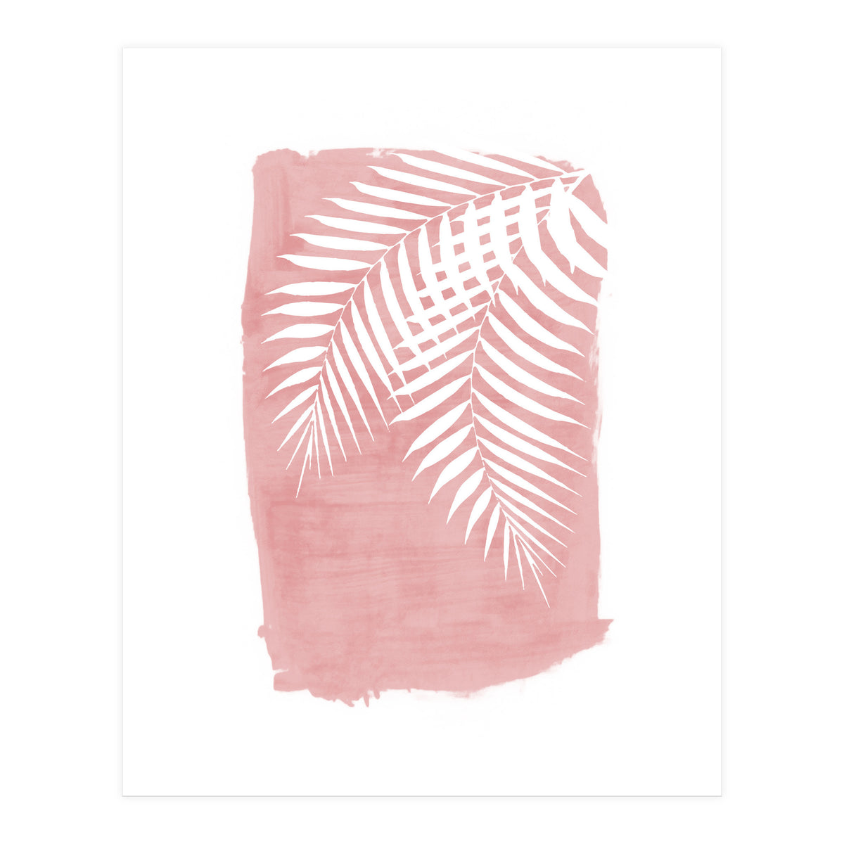 Palm Leaves On Pink (Print Only)