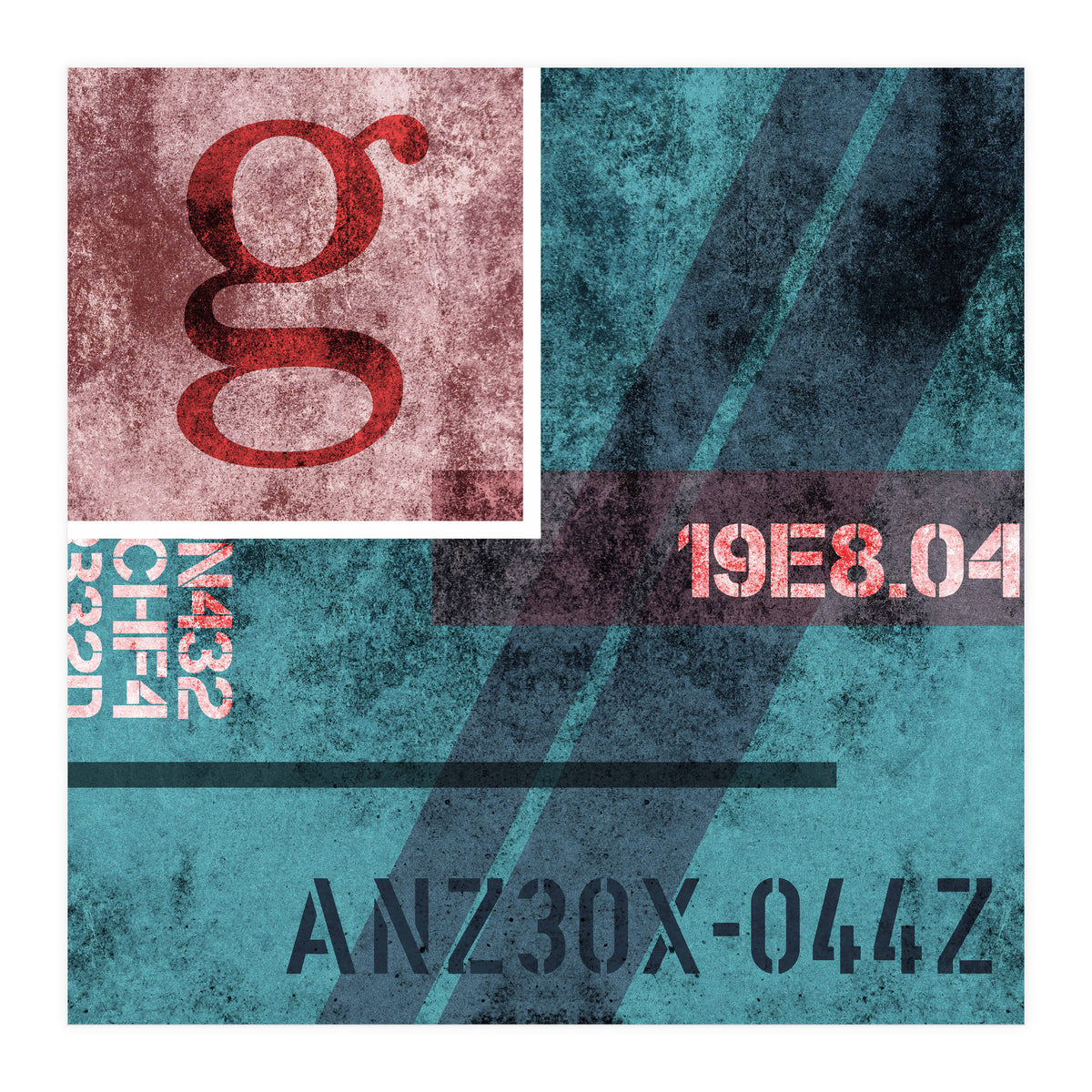 Abstract Industrial Blue (Print Only)