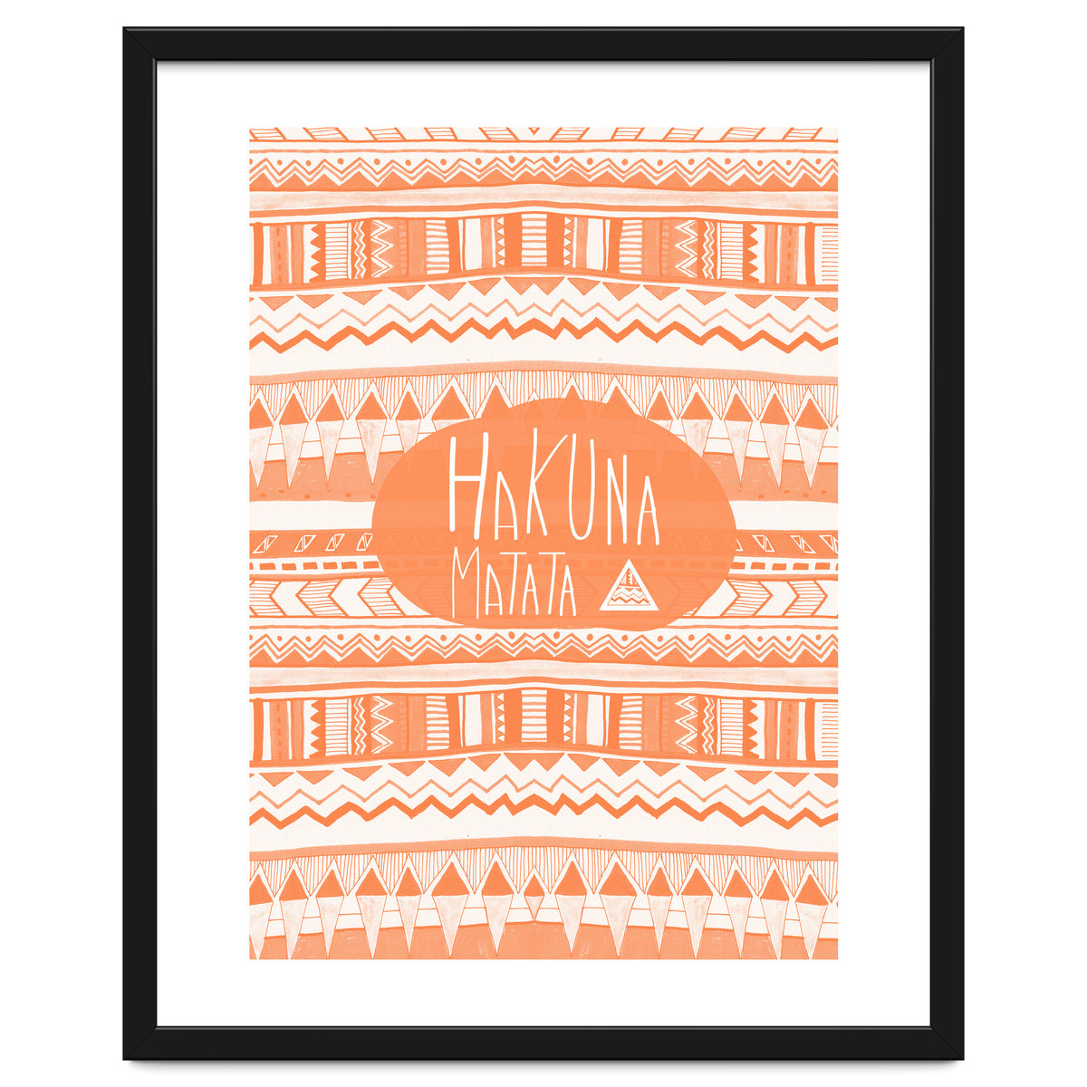 Hakuna Matata Orange Art Print