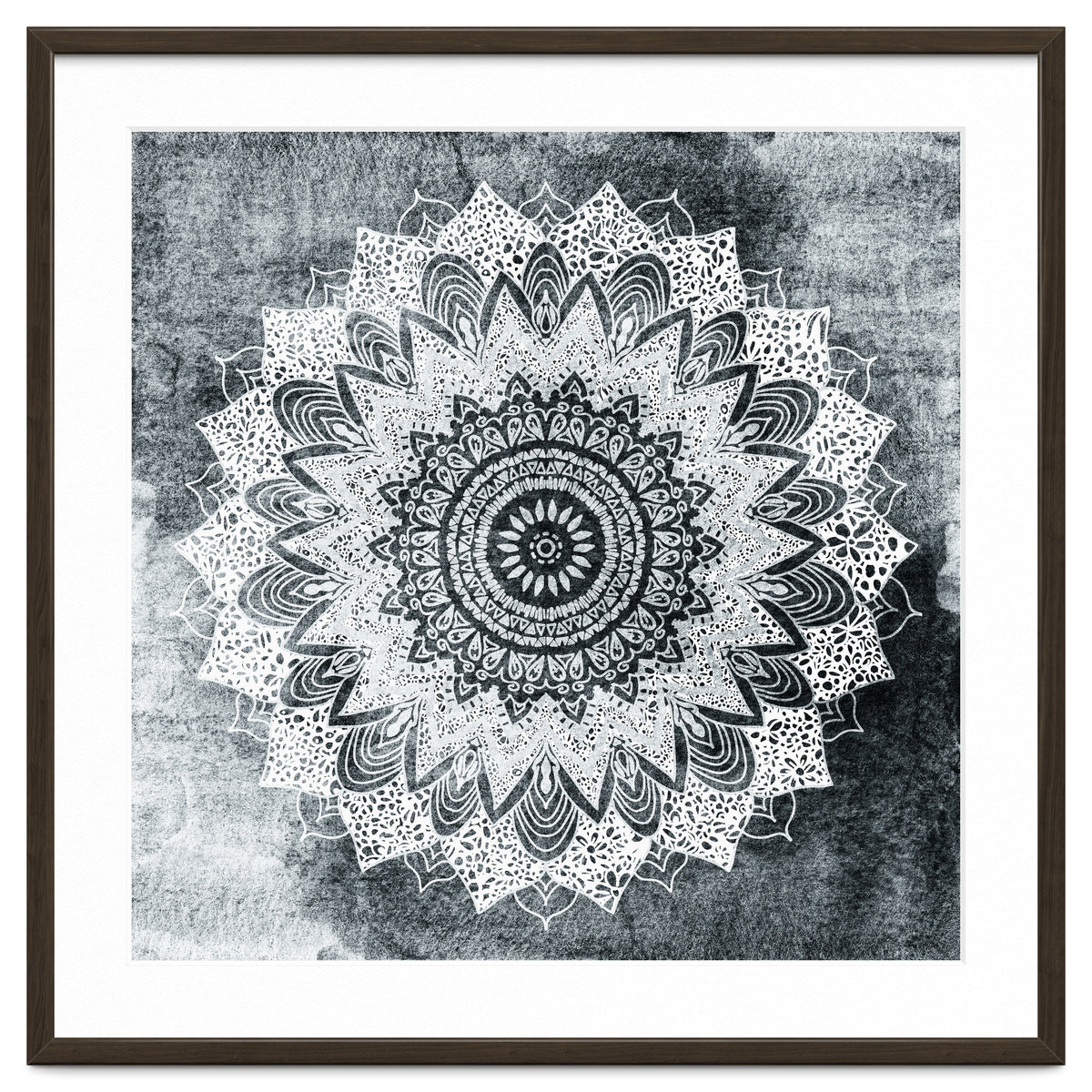 Bohochic Mandala In Gray
