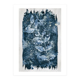Indigo Blue Botanical Leaves No. 1 (Print Only) thumbnail