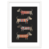 Sausage Dogs In Sweaters Dark