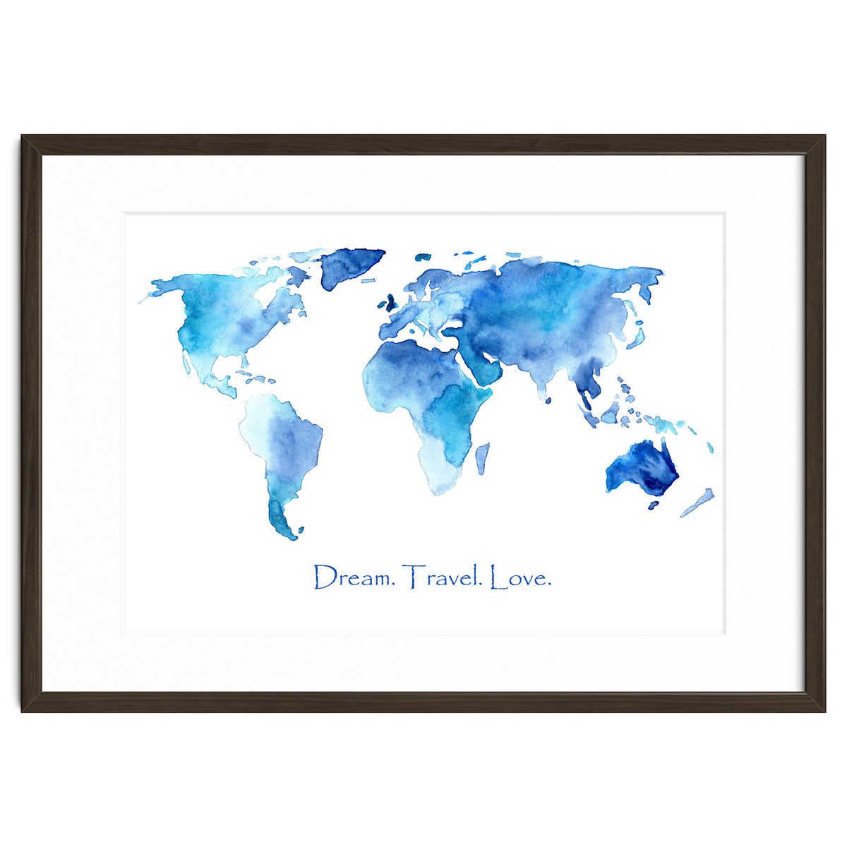 Dream. Travel. Love || watercolor