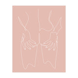 hot girl nude line pink (Print Only) thumbnail