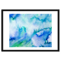 Watercolor turquoise tie-dye