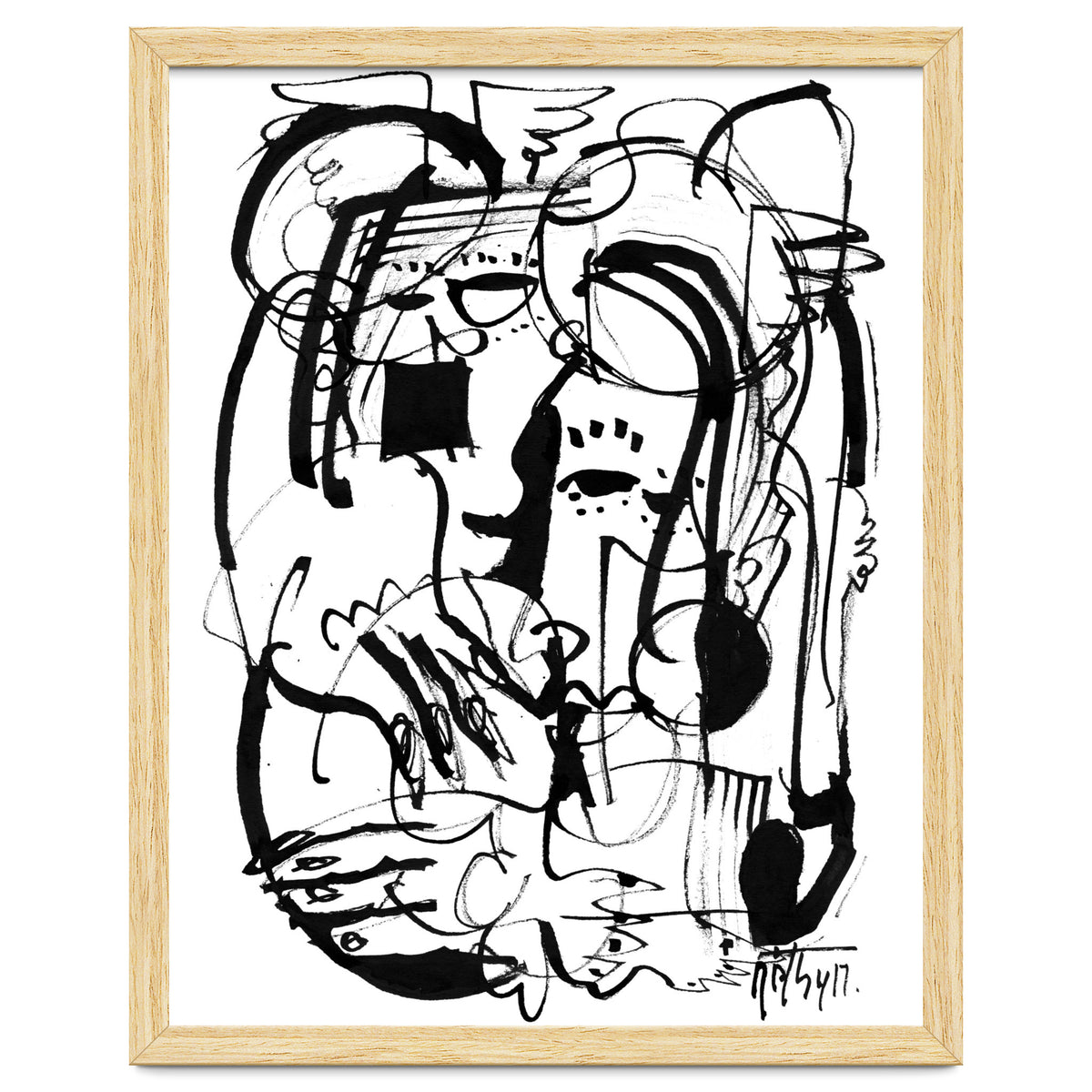 Two Shy Angels - b&w